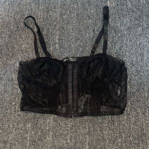 shein corset black top size XS